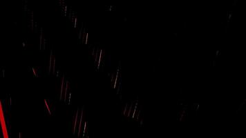 donker ruimte met neon licht pijlers en stralen geïsoleerd Aan een zwart achtergrond. ontwerp. rijen van verschijnen en verdwijnen Rechtdoor kleurrijk lijnen in de donkerdonker ruimte met neon licht pijlers en stralen video