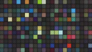 Beautiful background of colorful flashing squares. Motion. Stylish mosaic background of flashing multicolored squares. Lot of squares are flashing in different colors video