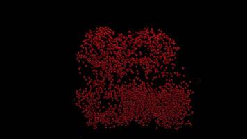 motivazionale animazione testo formato di volante minuscolo colorato particelle su un' nero sfondo. design. mai dare su, partire su iscrizione di scintillante polvere. video