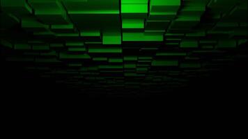 Digital cube abstract background, seamless loop. Design. Flying under the road made of many 3D rows of cubes. video