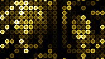 Animation with moving shiny dots. Motion. Stylish computer background with glowing colored dots moving like snake. Game background with mosaic moving dots video