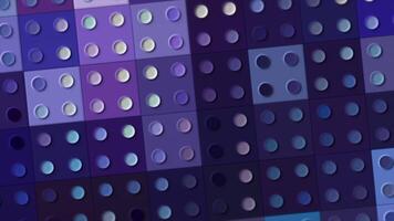 Background of squares. Motion. Background of squares with dots flashing in different colors. Squares flash with gradients of colors video