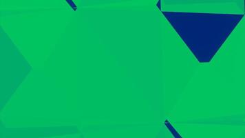 un brillante abstracción de verde y azul.diseño.geometrico formas de triangulos y rombos crear el efecto de viendo como en un caleidoscopio. video