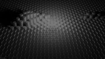 Gray background.Design. Gray particles of geometric shapes create patterns and grow and move in 3d format. video