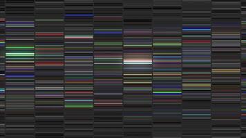 Shimmering horizontal narrow segments, seamless loop. Motion. Blinking colorful stripes in vertical columns. video