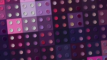 Colorful mosaic pattern with squares and dots. Motion. Multi-colored background with squares and dots changing shades of colors. Beautiful background with changing colors squares and dots video