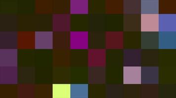 pixelizada piscando fundo, desatado laço. movimento. tela do muitos quadrados piscando e mudando cor. video