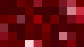 Red squares in abstraction. Motion. Small squares that seem to be in pixels because they seem to be transparent in abstraction shimmer with different colors video
