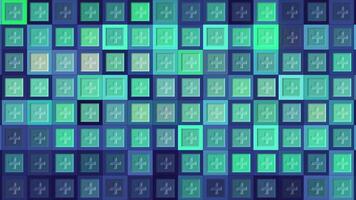 Colorful flashing background of squares with dots. Motion. Retro disco background with flashing squares. Mosaic squares with dots flash colorfully and quickly video