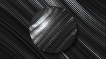 geometrico figure nel astrazione nel monocromo. movimento. un' leggero grigio sfondo su quale un' cerchio e un' piazza nel 3d dà via diverso grigio sfumature. video