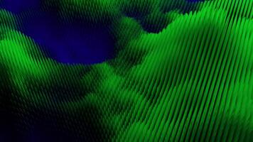 in beweging cumulus wolken in cyberruimte. ontwerp. zuur wolken in virtueel lucht. kleurrijk cybernetisch wolken vlotter in virtueel ruimte video