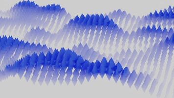 abstrakt Loopable vågig prickar bakgrund. design. genomskinlig vågig horisontell textur av rör på sig vit och blå partiklar. video