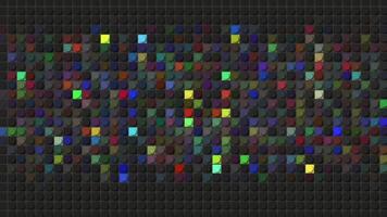 mosaico hecho en abstracción . movimiento. geométrico mosaico ese reluce con neón colores en diferente colores. video