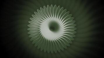 uma brilhante espiral. movimento. a primavera, que é torcido gostar uma flor, movimentos, rotaciona e expande. video