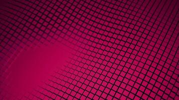 Motion background with moving geometric shapes. Design. Pink texture with moving rows of flat squares with light glare, seamless loop. video