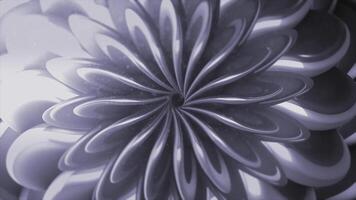 3d floral pattern changing shape. Motion. Psychedelic 3d flower changes shape of petals. Beautiful animated flower moves changing its shape video