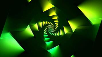 Dreiecke sind verdrehte in geometrisch Spiral. Design. Netzwerk von dünn geometrisch Linien im Spiral. Spiral- von geometrisch Netzwerk video