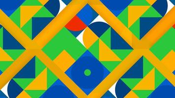 A bright picture of geometric shapes. Design. Squares triangles and circles in abstraction changing colors. video