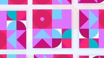 Bright geometric shapes.Motion.Bright geometric shapes in the animation of a small size change sizes video