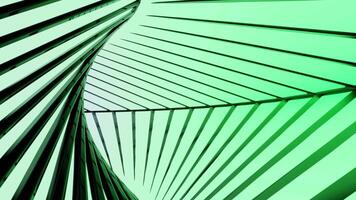 geel en groen glanzend achtergrondontwerp. een abstractie gemaakt Leuk vinden een tunnel met zwart strepen in beweging van de binnen. video