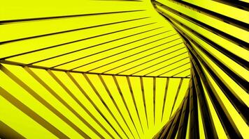 Yellow and green gleaming background.Design. An abstraction made like a tunnel with black stripes moving from the inside. video