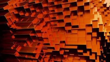 Pulsating cubic texture background, seamless loop. Design. Waving moving up and down pillars. video