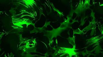 Green and orange background. Motion. Bright blots in 3d format that spread and are illuminated in animation. video