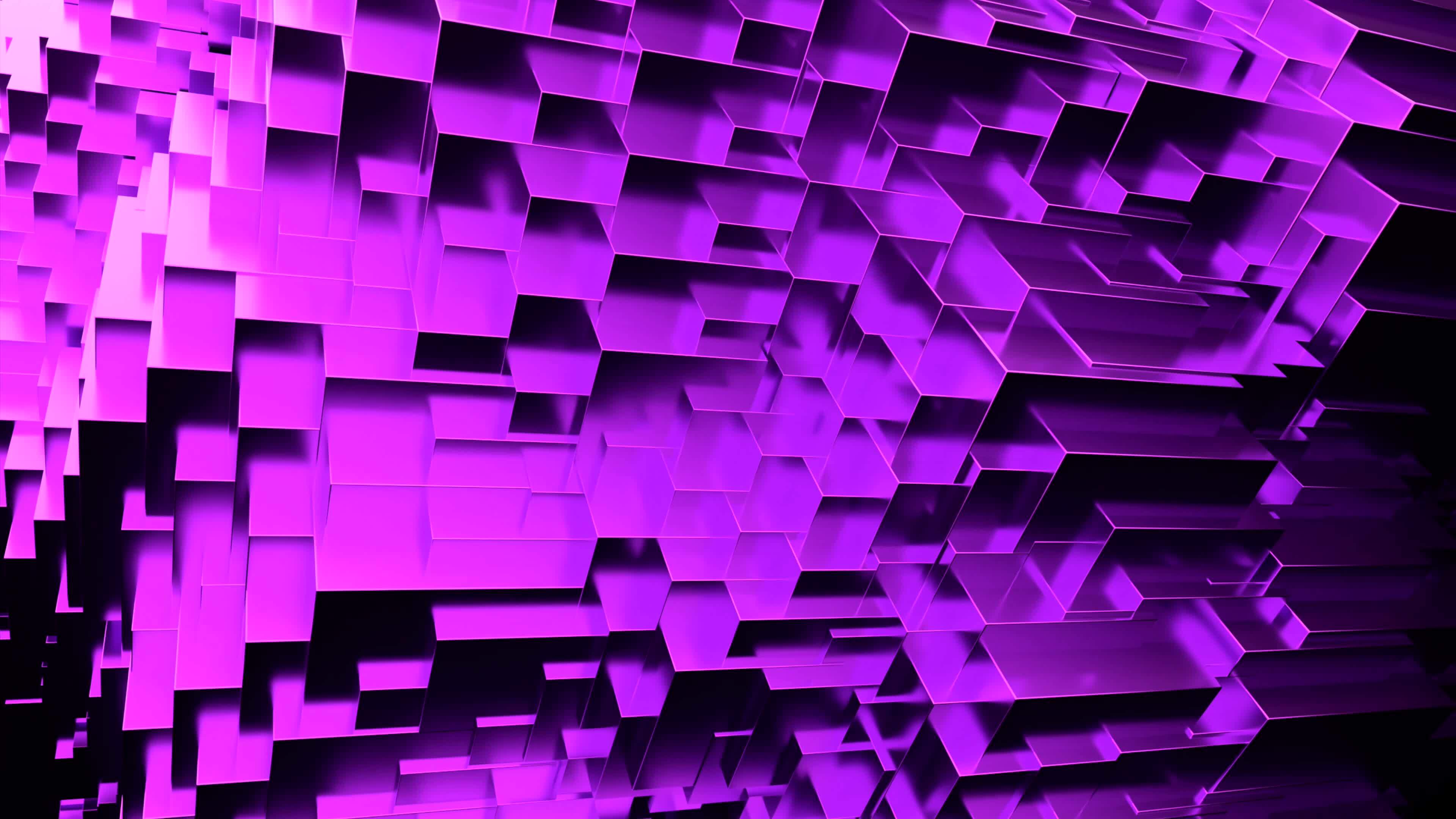 Pulsating cubic texture background, seamless loop. Design. Waving