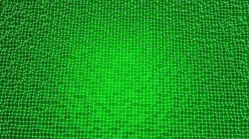 Pulsating mesh surface with dots. Design. Colored background with ripples on surface of grid with many dots. Fine grid with dots pulsates on surface video