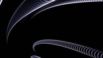 Huge lines of light from rings in abstraction . Design. Long lines with light play and create a swirling pattern video