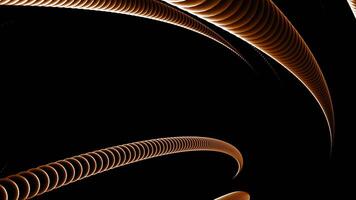 Huge lines of light from rings in abstraction . Design. Long lines with light play and create a swirling pattern video