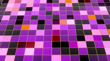 Abstract background with animation of wave mosaic of squares. Design. Effect of water rings, rippling cubes. video