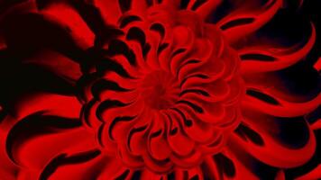 Floating hypnotic Flower pattern. Motion. Psychedelic wavy distortions in image of flower. Psychedelic animation with changing flower pattern video