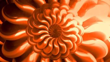 antecedentes . movimiento. un retorcido espiral en el formar de violetas de azul y naranja color gira desde pequeño a grande. video