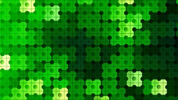 Abstract blinking puzzle tiles background trying to find a suitable pair. Motion. Green blinking puzzles texture, seamless loop. video