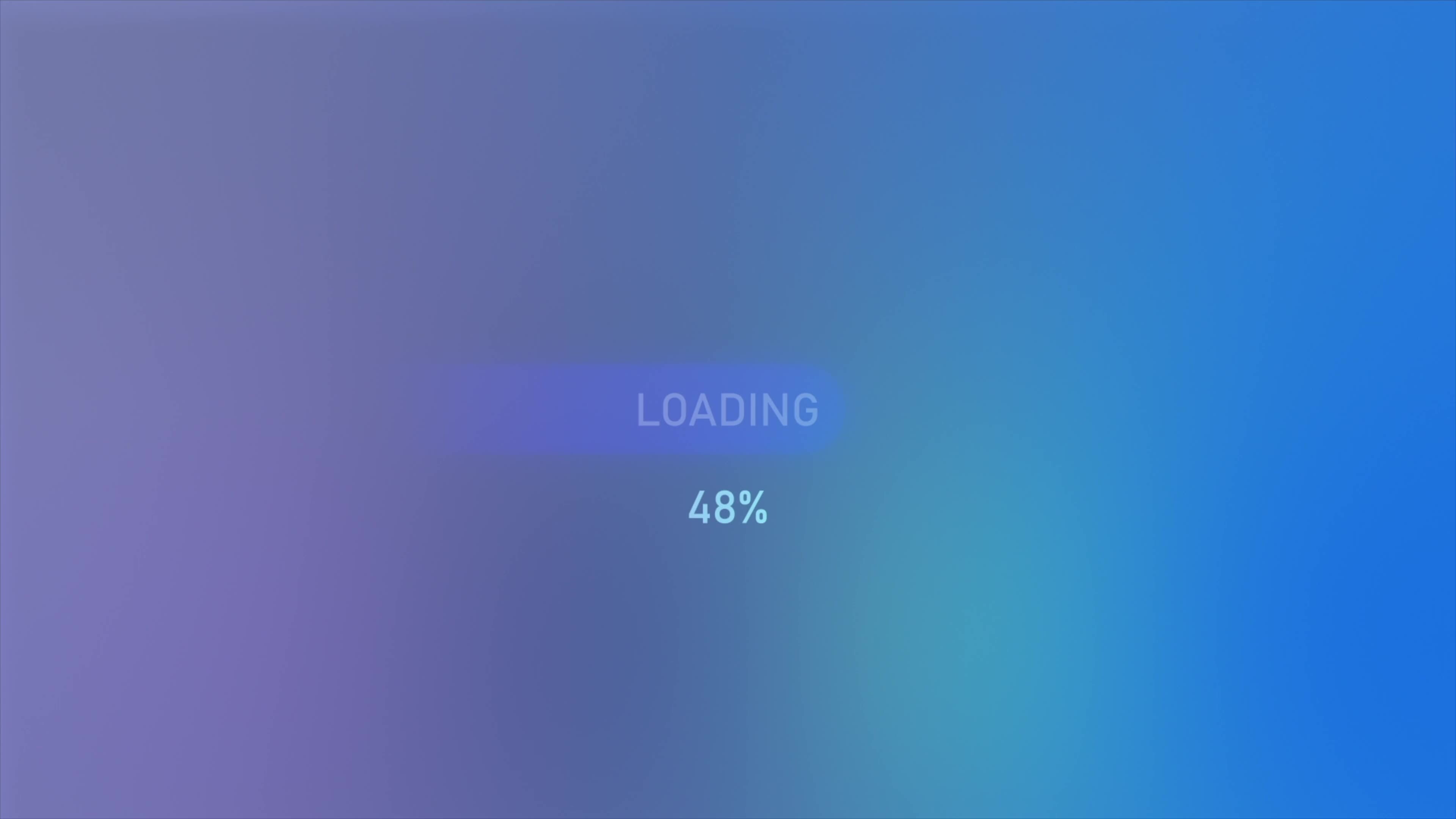 Background with colored loading line with percentages. Motion. Loading ...