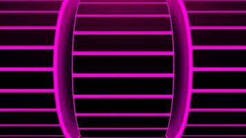 3D mechanism with rotating gears. Design. Rotating mechanism with neon lines. Neon model of rotating cylinders video