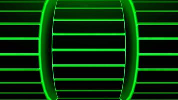 3D mechanism with rotating gears. Design. Rotating mechanism with neon lines. Neon model of rotating cylinders video