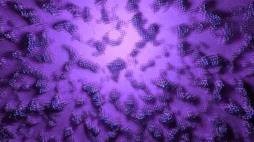 abstrait palpitant vagues de doux rose mat matériel. conception. violet terrain avec 3d bruit, sans couture boucle. video