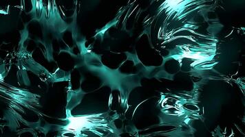 Colored stretching liquid. Motion. Beautiful shimmering liquid stretches and moves on black background. Dense Iridescent liquid video