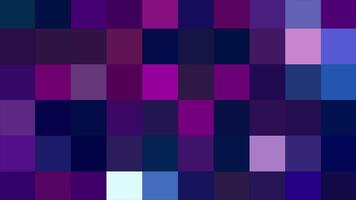 Squares in abstraction. Motion. Purple and red in abstraction are blurred in pixels that shimmer with different shades. video