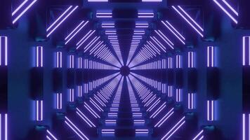 rojo y azul fondo.diseño. un brillante túnel ese quemaduras en el lados con brillante linternas video