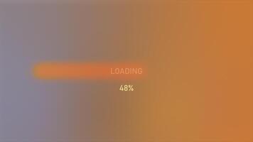 Loading process to complete. Motion. Futuristic loading screen with 0 to 100 percentage in a line, concept of computer digital technologies. video