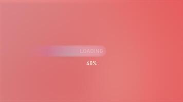 Background with moving loading line and percentages. Motion. Beautiful monochrome background to show download as percentage. Loading percentage with label and line video