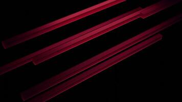 Abstract diagonal movement of colorful bars isolated on a black background. Design. 3D stripes moving into the same direction. video