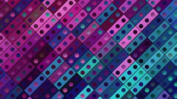 A colorful bright constructor where there are more purple and blue shades. Motion. Bright shiny mosaic in abstraction. video