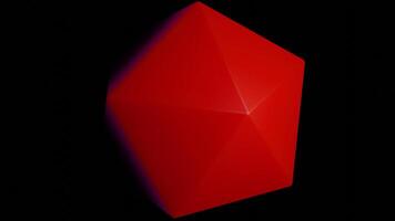 roterande geometrisk polygon. design. 3d modell av geometrisk kub med sex ansikten. roterande 3d sexhörning på svart bakgrund video