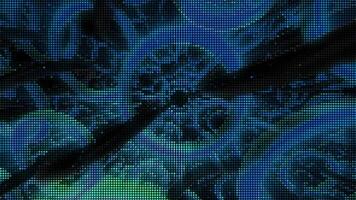 Background . Motion .The blue mosaic abstraction moves in 3D mode, rises up and descends in semi-circles. video