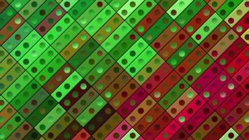 Background of shimmering colorful rectangles with dots. Motion. Beautiful background with colorful color-changing rectangles. Disco background of shimmering rectangles with dots video