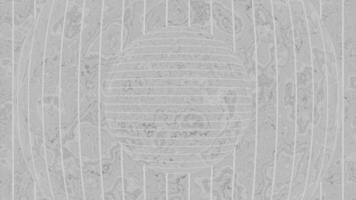 Black and white Earth abstract animation. Design. A white globe on a striped background with the visualization of cataclysms, seamless loop. video